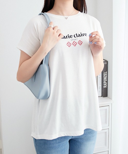 tシャツ 半袖 「マリクレール・スポーツ」ギャザーＴシャツ レディース | marie claire sport | 05