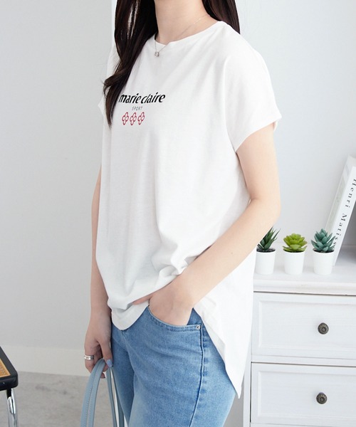 tシャツ 半袖 「マリクレール・スポーツ」ギャザーＴシャツ レディース | marie claire sport | 06