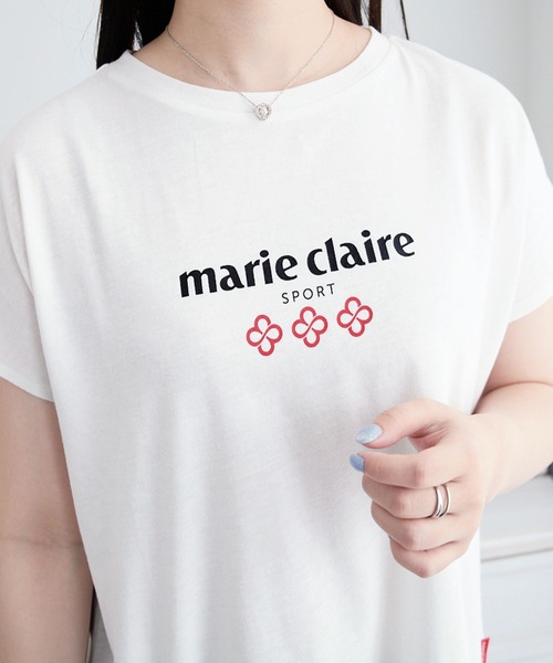 tシャツ 半袖 「マリクレール・スポーツ」ギャザーＴシャツ レディース | marie claire sport | 07