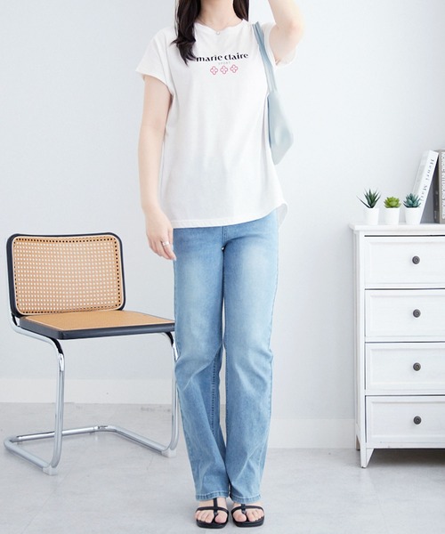 tシャツ 半袖 「マリクレール・スポーツ」ギャザーＴシャツ レディース | marie claire sport | 09