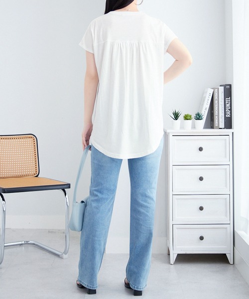 tシャツ 半袖 「マリクレール・スポーツ」ギャザーＴシャツ レディース | marie claire sport | 11