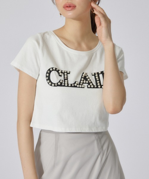 rienda（リエンダ） tシャツ スランクビジューショートTシャツ 夏服