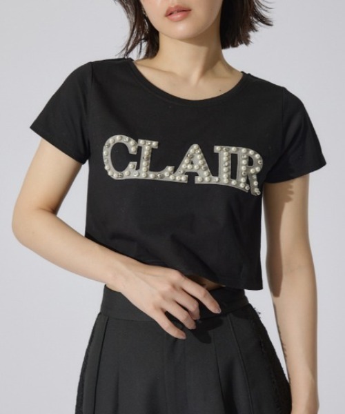 tシャツ スランクビジューショートTシャツ 夏服 半袖 レディース