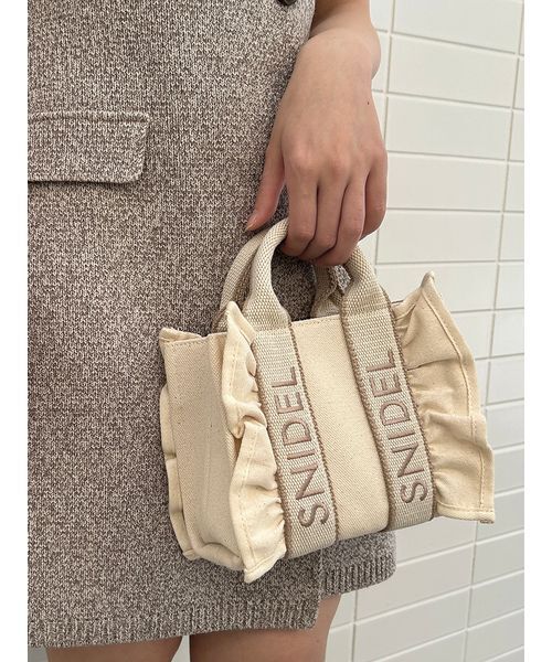 SNIDEL ショルダーバッグ バッグ フリルロゴミニバッグ