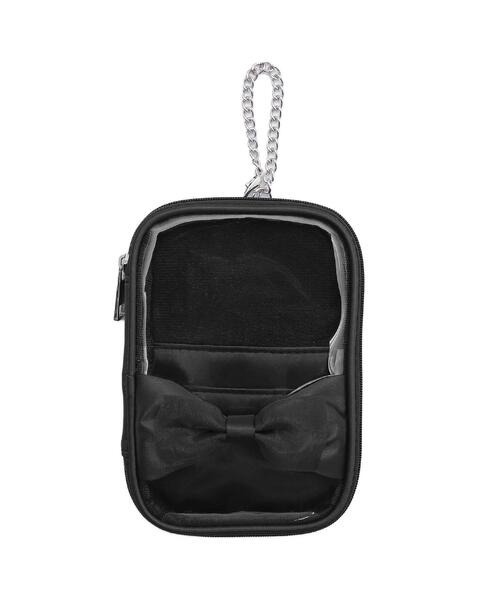 WHOWHAT リボンポーチ ブラック ナイロン RIBBON POUCH ＜NYLON＞ pvc