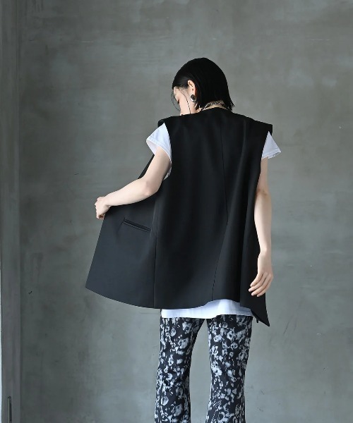 funda mine ベスト ジレ ダブルフラップベスト レディース : ZOZOTOWN