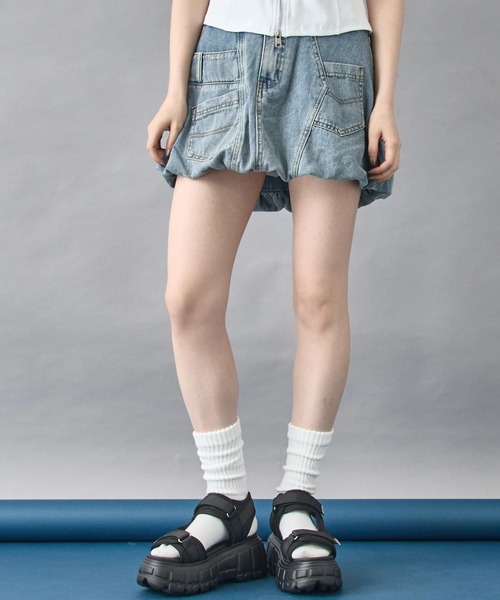 SALE‼️【antipua】デニムバルーンスカート 楽天市場】バルーンデニムスカート スカート レディース