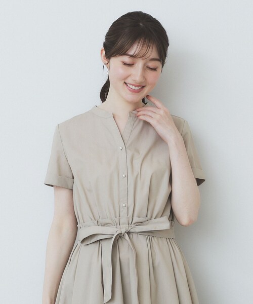 index ワンピース 「andGIRL掲載」タックフレアワンピース「洗濯