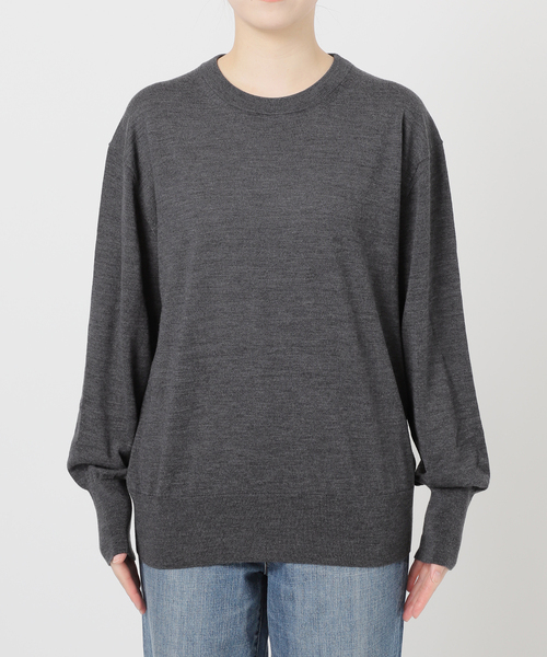 Spick and Span 18G クルーネックプルオーバー Spick & Span｜《追加予約》18G クルーネックプルオーバー