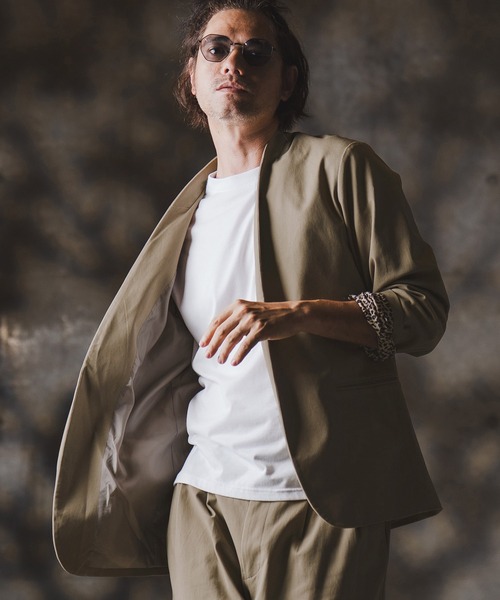 Chimala ノーカラージャケット GLIMCLAP ジャケット ノーカラージャケット mj10879-Minimal Jacket