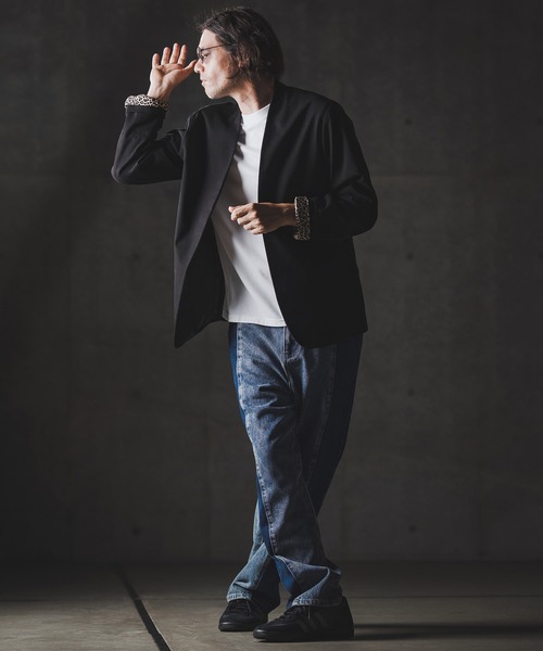 GLIMCLAP ジャケット ノーカラージャケット mj10879-Minimal Jacket