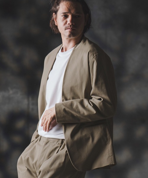 GLIMCLAP ジャケット ノーカラージャケット mj10879-Minimal Jacket