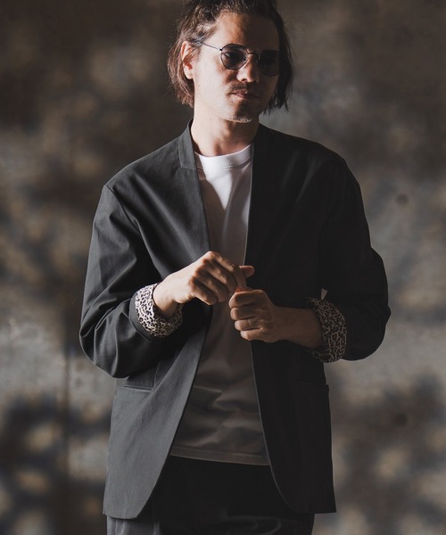 GLIMCLAP ジャケット ノーカラージャケット mj10879-Minimal Jacket