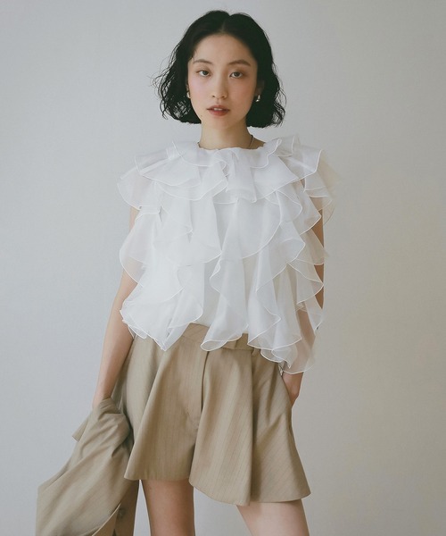 【アールイードット】アイムインメイビーHAWAII ハーフパンツ 新品 EIMY ISTOIRE（エイミーイストワール） パンツ タックハーフパンツ