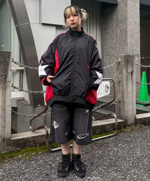 ブルゾン ジャンバー RACING NYLON TRACK ZIP UP ジャケット レディース メンズ | Candy Stripper | 12