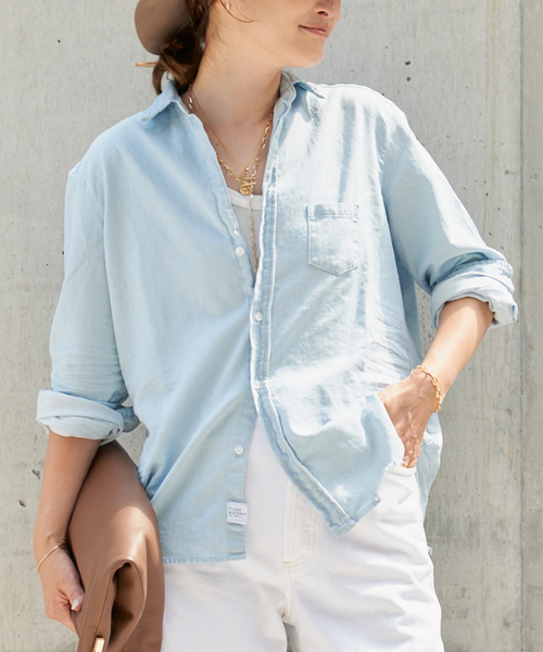 ブラウス シャツ 「FRANK＆EILEEN/フランクアンドアイリーン」STONEWASHED SHIRT レディース