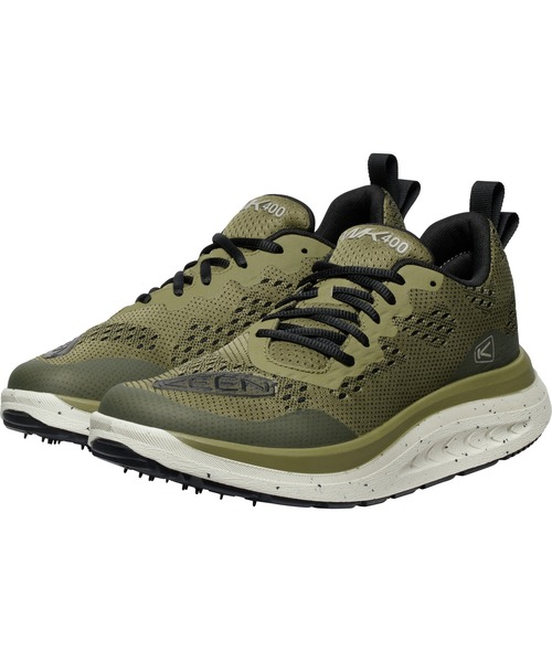 「KEEN」 ローカットスニーカー 25.5cm オリーブ×ブラック メンズ_画像5
