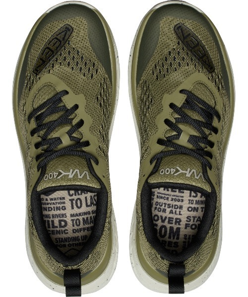 「KEEN」 ローカットスニーカー 25.5cm オリーブ×ブラック メンズ_画像7