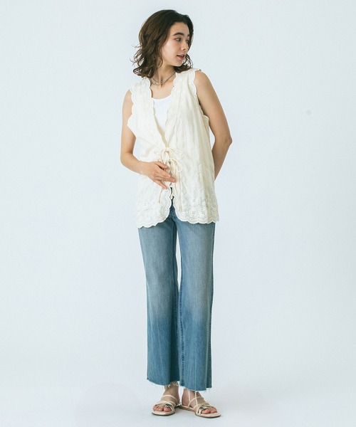 HLAADA ベスト ジレ (HLAADA for ROSEBUD)EMBROIDERY GILET レディース