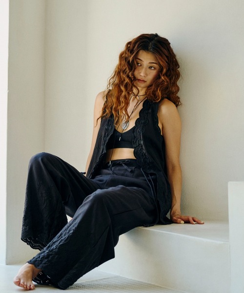 ベスト ジレ (HLAADA for ROSEBUD)EMBROIDERY GILET レディース HLAADA ベスト ジレ (HLAADA for ROSEBUD)EMBROIDERY GILET