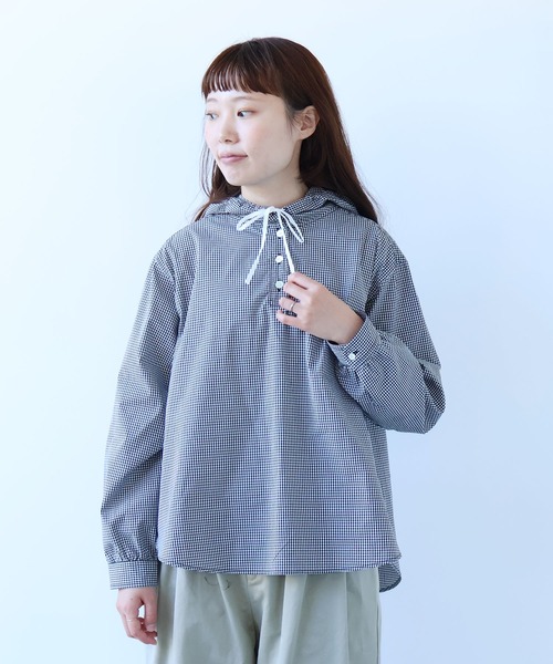 ビュルデサボン　タイプライター ナチュラルトリプルワッシャー スノーパーカー bulle de savon（ビュルデサボン） ブラウス シャツ 80/タイプライター