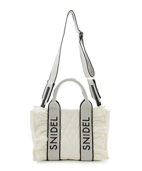 snidel キルティングバック SNIDEL ハンドバッグ フリルキルティングロゴバッグ : ZOZOTOWN