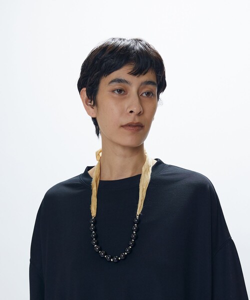 「OCUCCI Jewery（オクチジュエリー）」ウッド×シルクネックレスの画像
