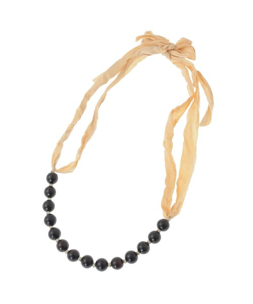 「OCUCCI Jewery（オクチジュエリー）」ウッド×シルクネックレスの画像
