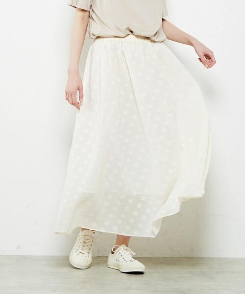 「MELROSE claire」 フレアスカート 2 ホワイト レディース_画像2