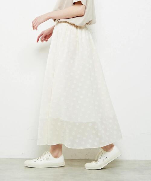 「MELROSE claire」 フレアスカート 2 ホワイト レディース_画像3