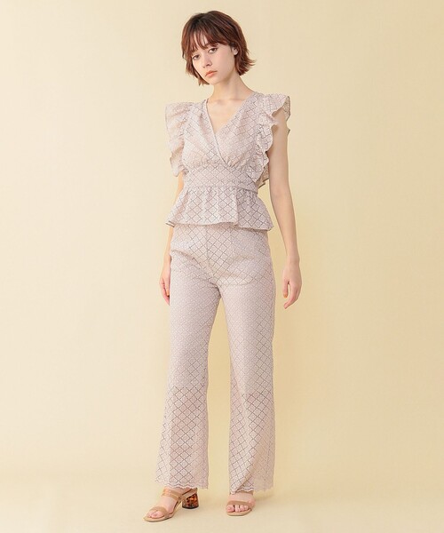 「ME COUTURE」 パンツ 0 ベージュ レディース_画像4