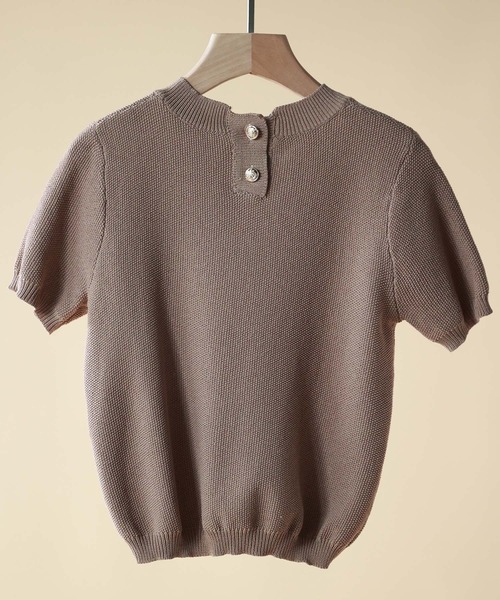 「SAISON DE PAPILLON」 半袖ニット M チャコール レディース_画像2