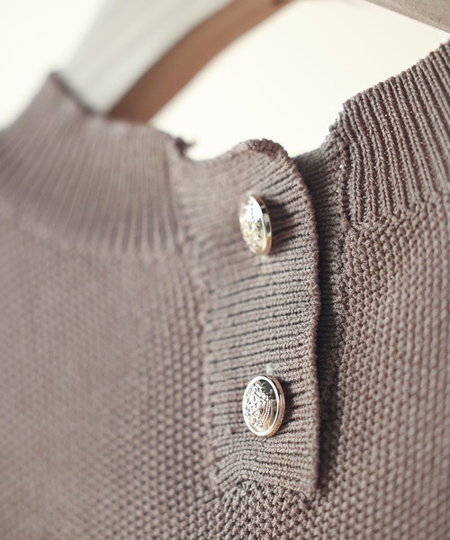 「SAISON DE PAPILLON」 半袖ニット M チャコール レディース_画像6