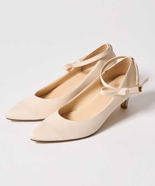 AIMER（エメ） パンプス リボンモチーフストラップラメヒール3WAY