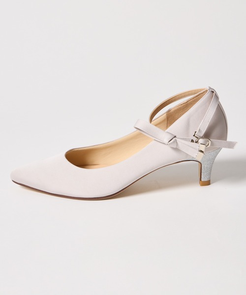 AIMER（エメ） パンプス リボンモチーフストラップラメヒール3WAY
