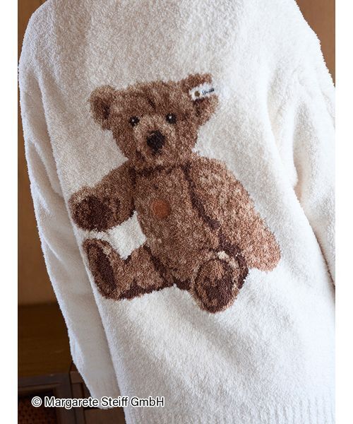 gelato pique テディベア刺繍カーディガン ジェラート ピケ“もこもこ”テディベアのカーディガン＆ブルドッグの