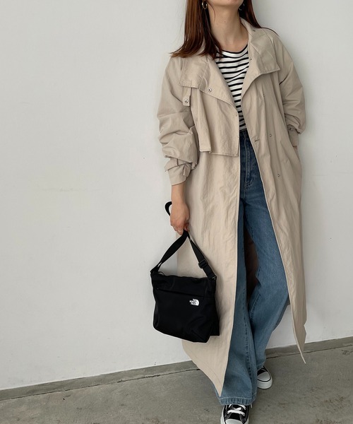 「210nouve」 トレンチコート FREE ライトカーキ レディース_画像2