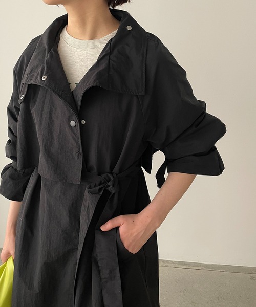 「210nouve」 トレンチコート FREE ライトカーキ レディース_画像3