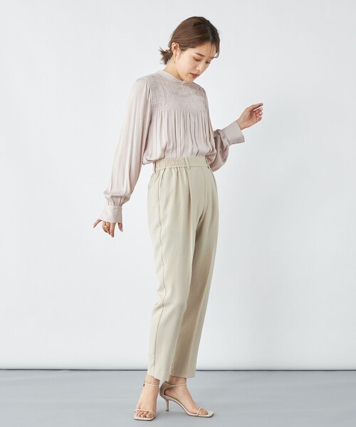 「NOLLEY'S」 イージーパンツ 36 ネイビー レディース_画像3