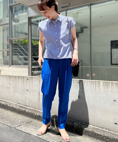 「NOLLEY'S」 イージーパンツ 36 ネイビー レディース_画像4