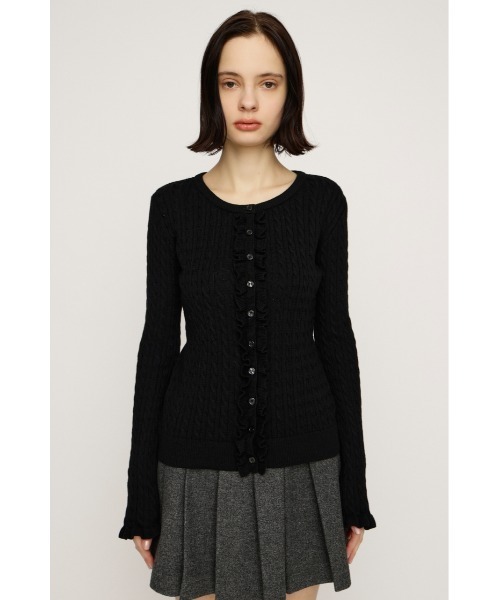 SLY（スライ） ニット セーター FRONT FRILL KNIT TOPS フロントフリル