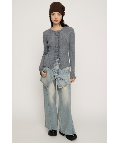 SLY FRONT FRILL KNIT トップス　フロントフリル　ニット SLY | FRONT FRILL KNIT トップス (ニット ) |SHEL'TTER WEBSTORE