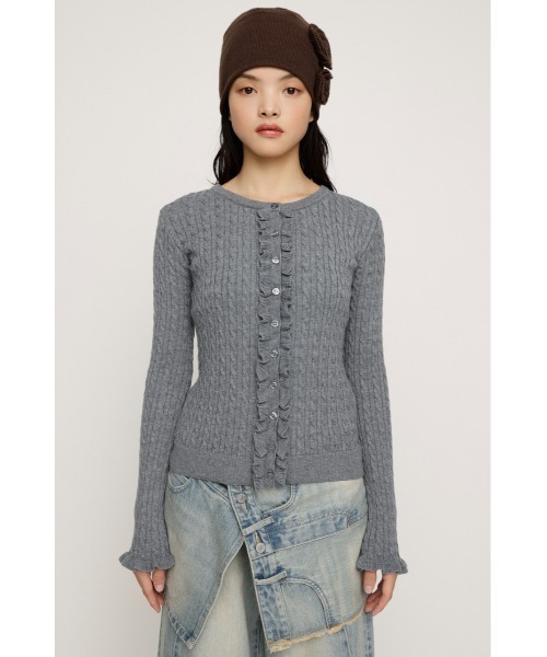 SLY FRONT FRILL KNIT TOPS フロントフリルニットトップ SLY｜FRONT FRILL KNIT トップス | Rakuten Fashion(楽天ファッション