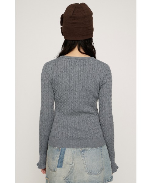 SLY（スライ） ニット セーター FRONT FRILL KNIT TOPS フロントフリル