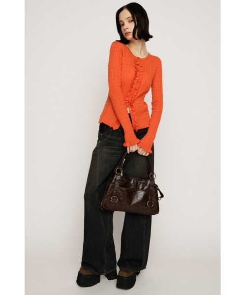 SLY FRONT FRILL KNIT トップス フロントフリル ニット SLY（スライ） ニット セーター FRONT FRILL KNIT TOPS フロントフリル