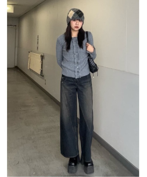 SLY FRONT FRILL KNIT TOPS フロントフリルニットトップ 2026SS新作】FRONT FRILL KNIT TOPS フロントフリル ニットトップス 冬