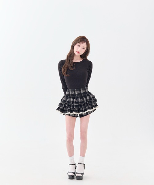 ANDWANG スカート Charm Frill Culotte Mini Skirt : ZOZOTOWN Yahoo