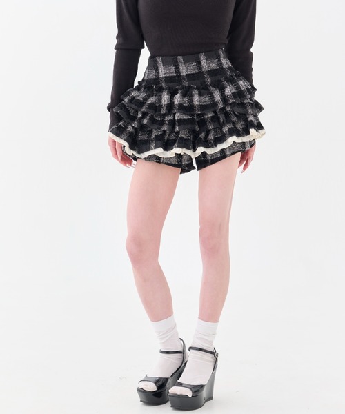 ANDWANG スカート Charm Frill Culotte Mini Skirt : ZOZOTOWN Yahoo