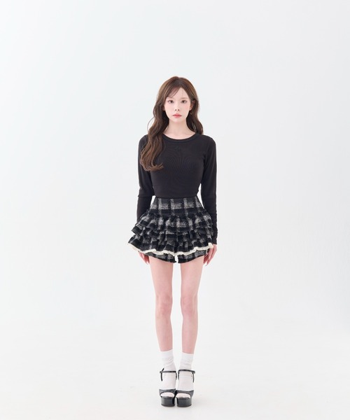 ANDWANG スカート Charm Frill Culotte Mini Skirt : ZOZOTOWN Yahoo