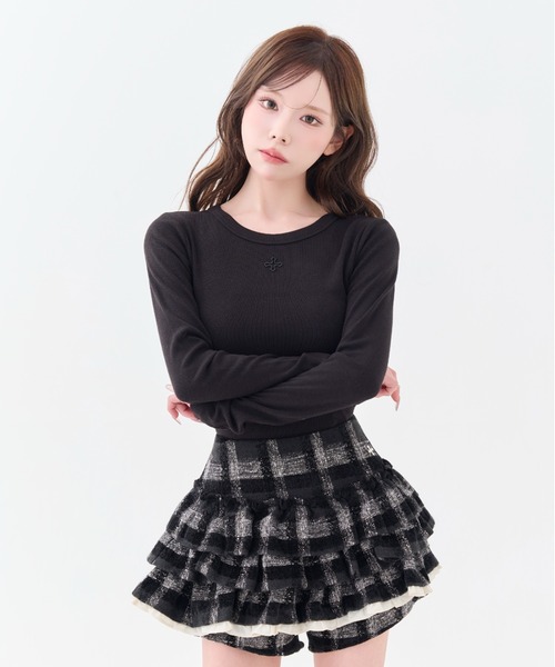 ANDWANG スカート Charm Frill Culotte Mini Skirt : ZOZOTOWN Yahoo